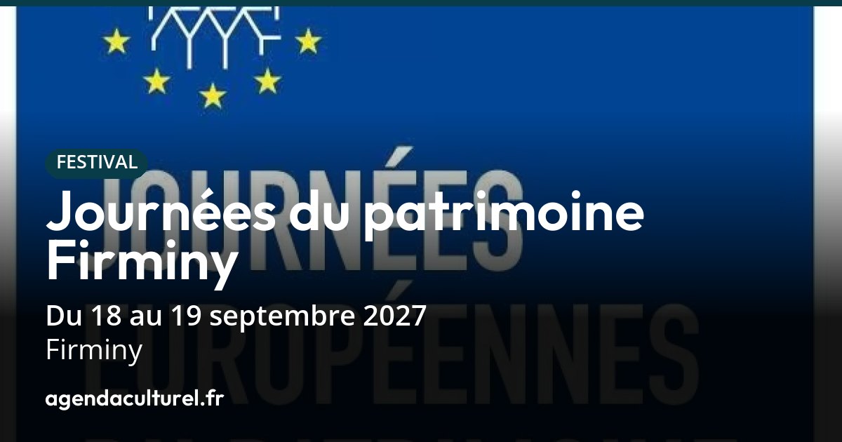 Journées du Patrimoine 2027 à Firminy