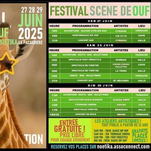 festival Scène de Ouf programme 2025