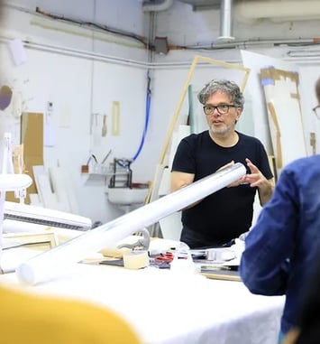 Visite de l'atelier d'encadrement