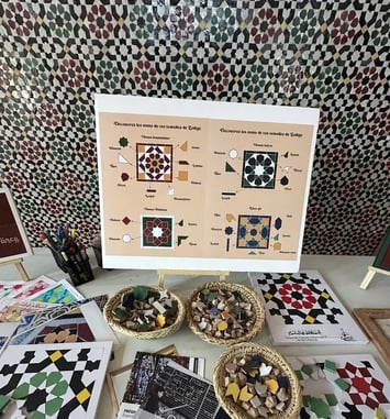 Atelier d'éveil artistique : Coloriages de motifs traditionnels et Puzzles de Zellige