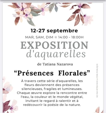 Expo d'aquarelles Tatiana Nazarova
