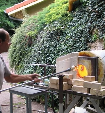 Visite guidée de l'atelier du souffleur de verre