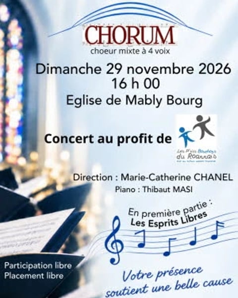 Concert de Noël au bénéfice de Les Ptits Bouchons du Roannais